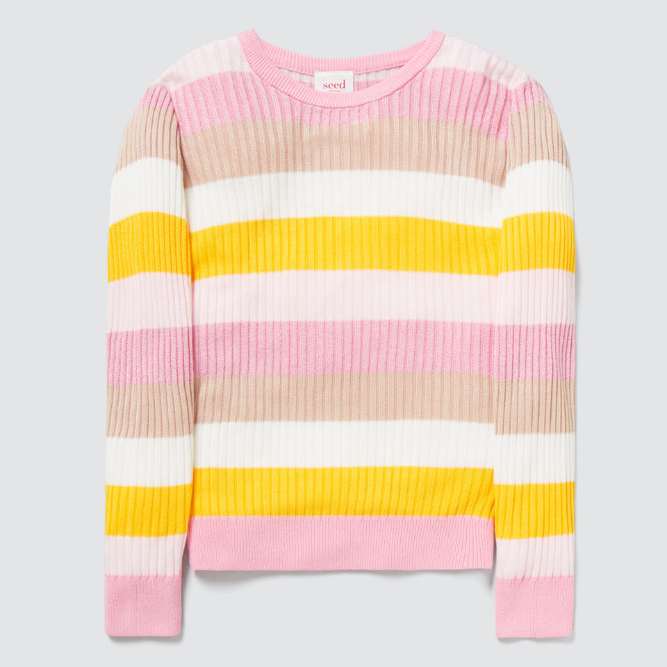 Stripe Rib Sweater  