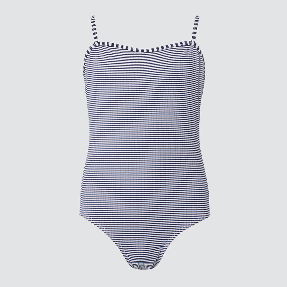 Rib Stripe One Piece  