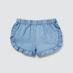 Chambray Frill Shorts    hi-res