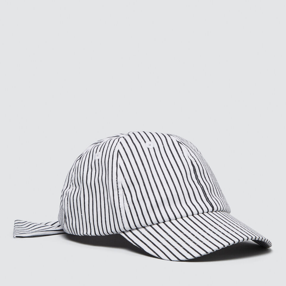 Stripe Tie Back Cap  1