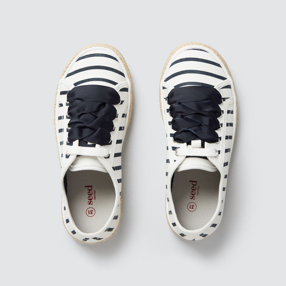 Stripe Lace-Up Espadrille  