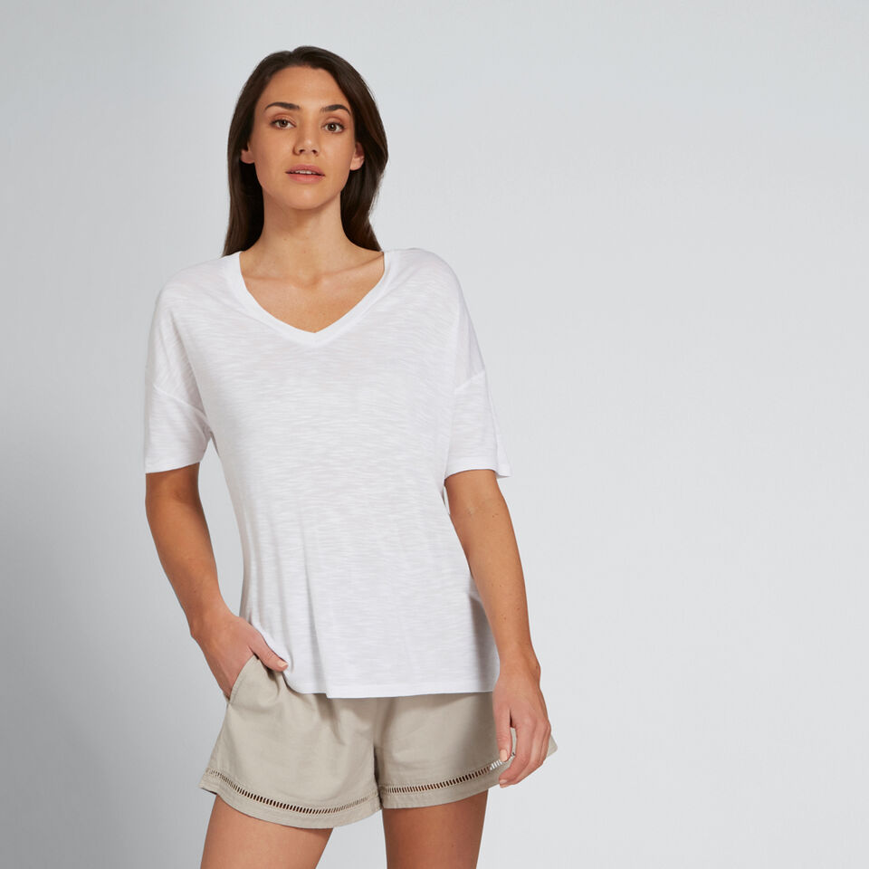 Slouchy V-Neck Tee  