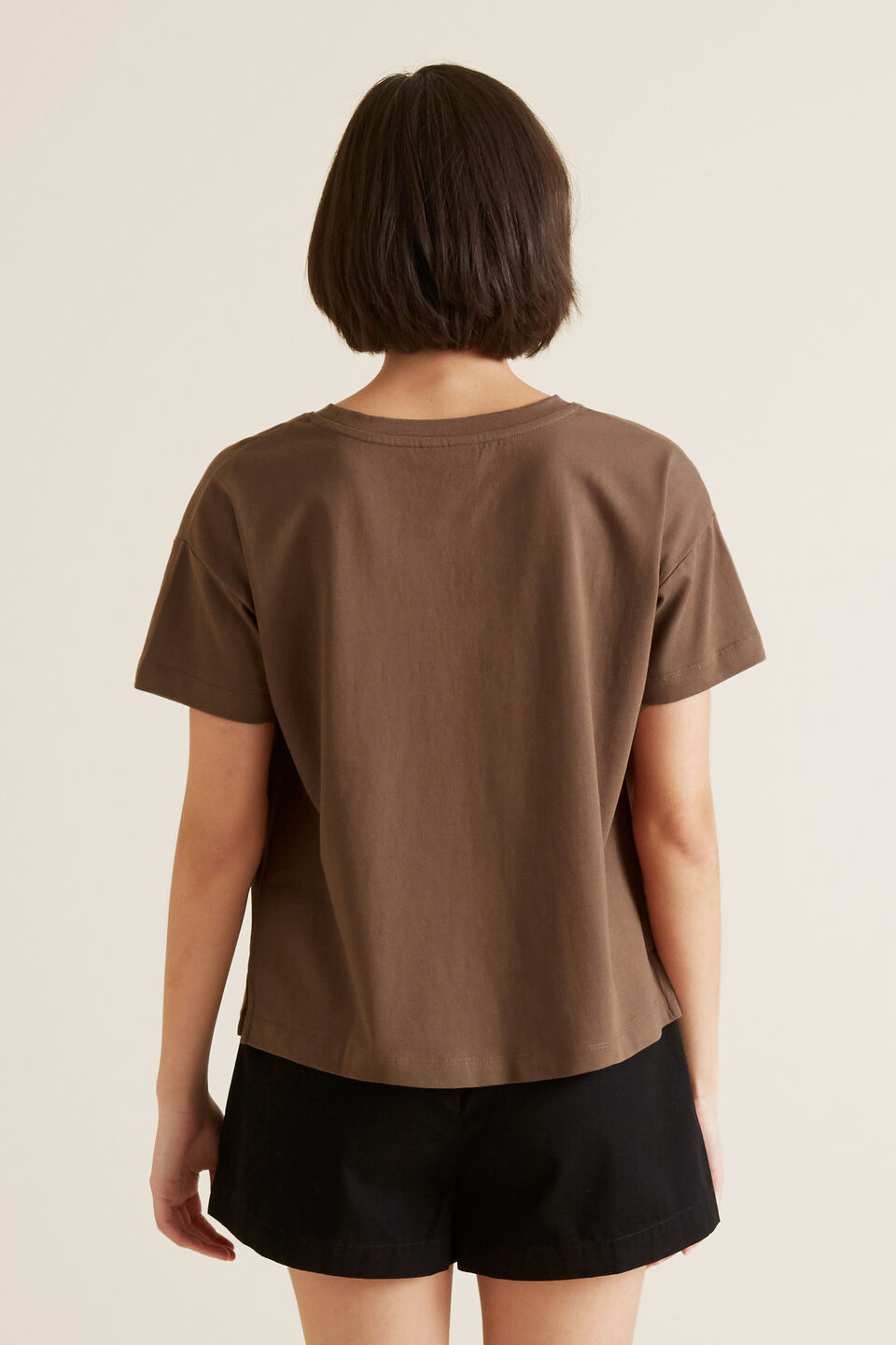 Boxy Split Hem Tee  