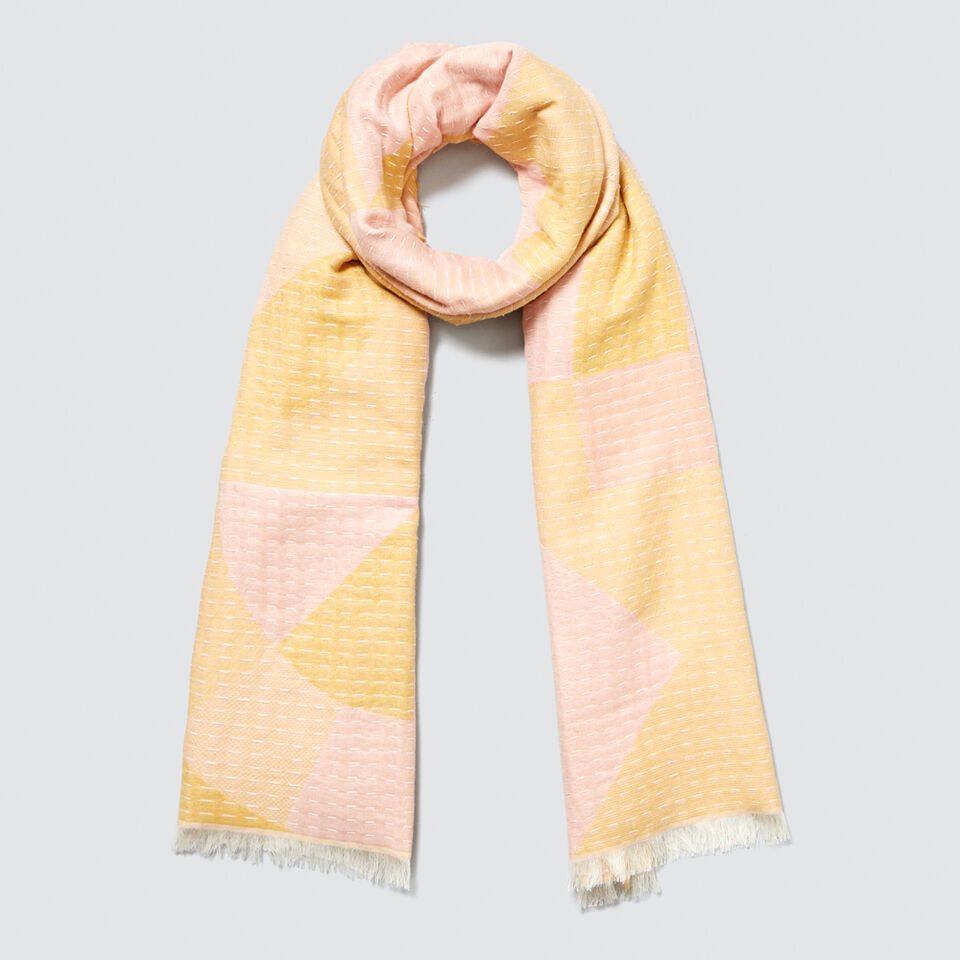 Running Stitch Geo Scarf  