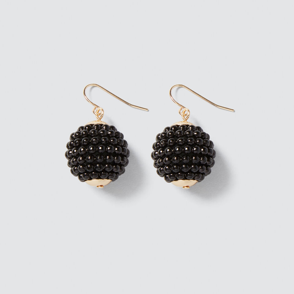 Beaded Ball Earrings  