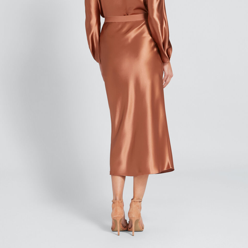 Satin Midi Skirt  