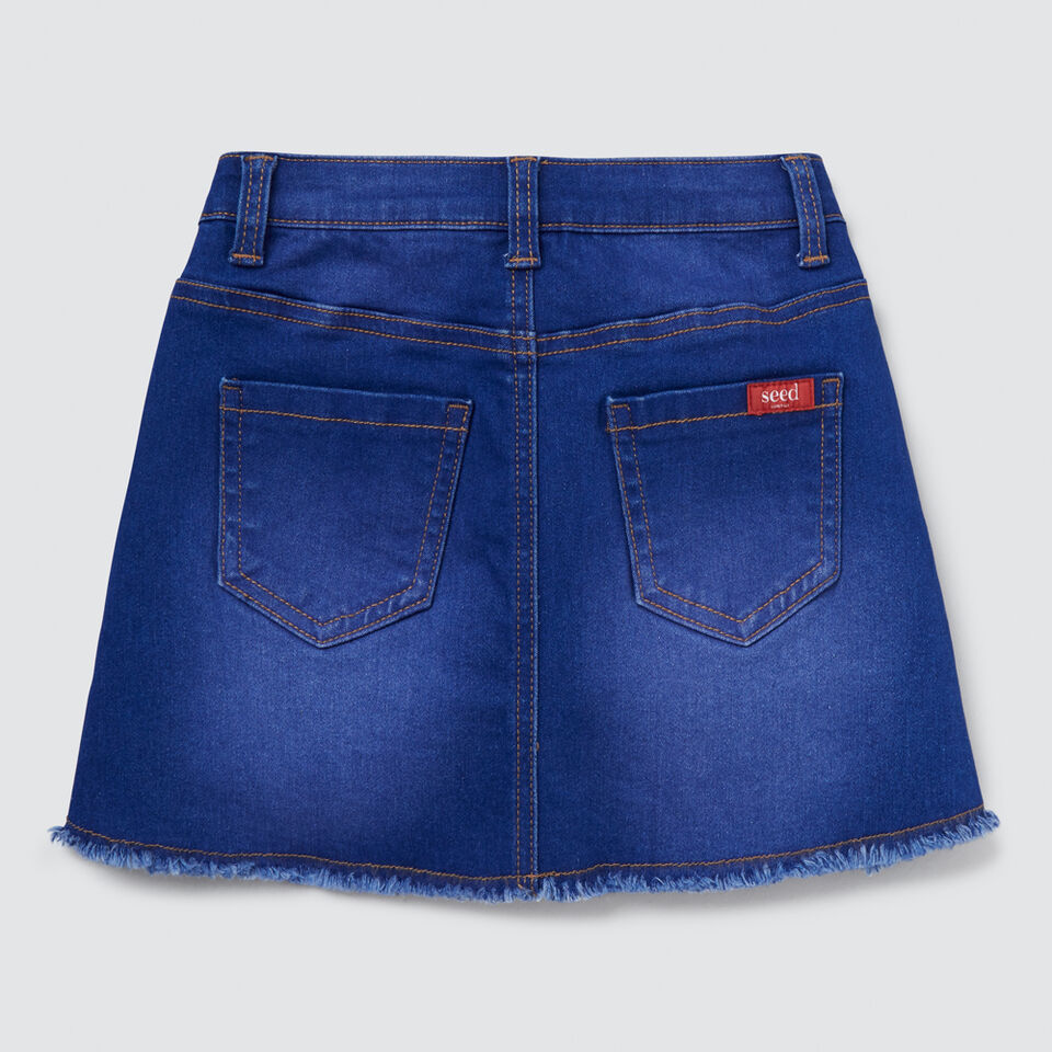 A-Line Denim Mini Skirt  