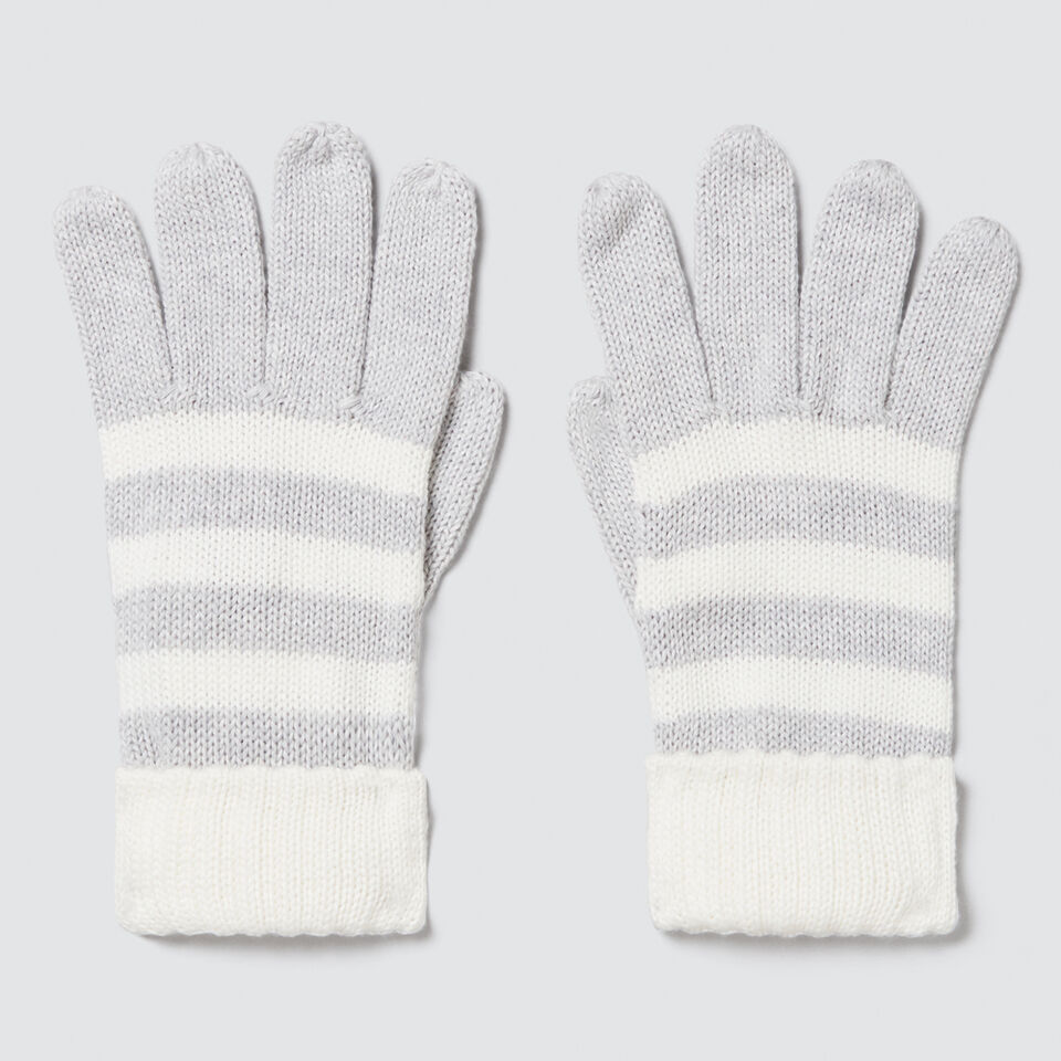 Knitted Stripe Gloves  