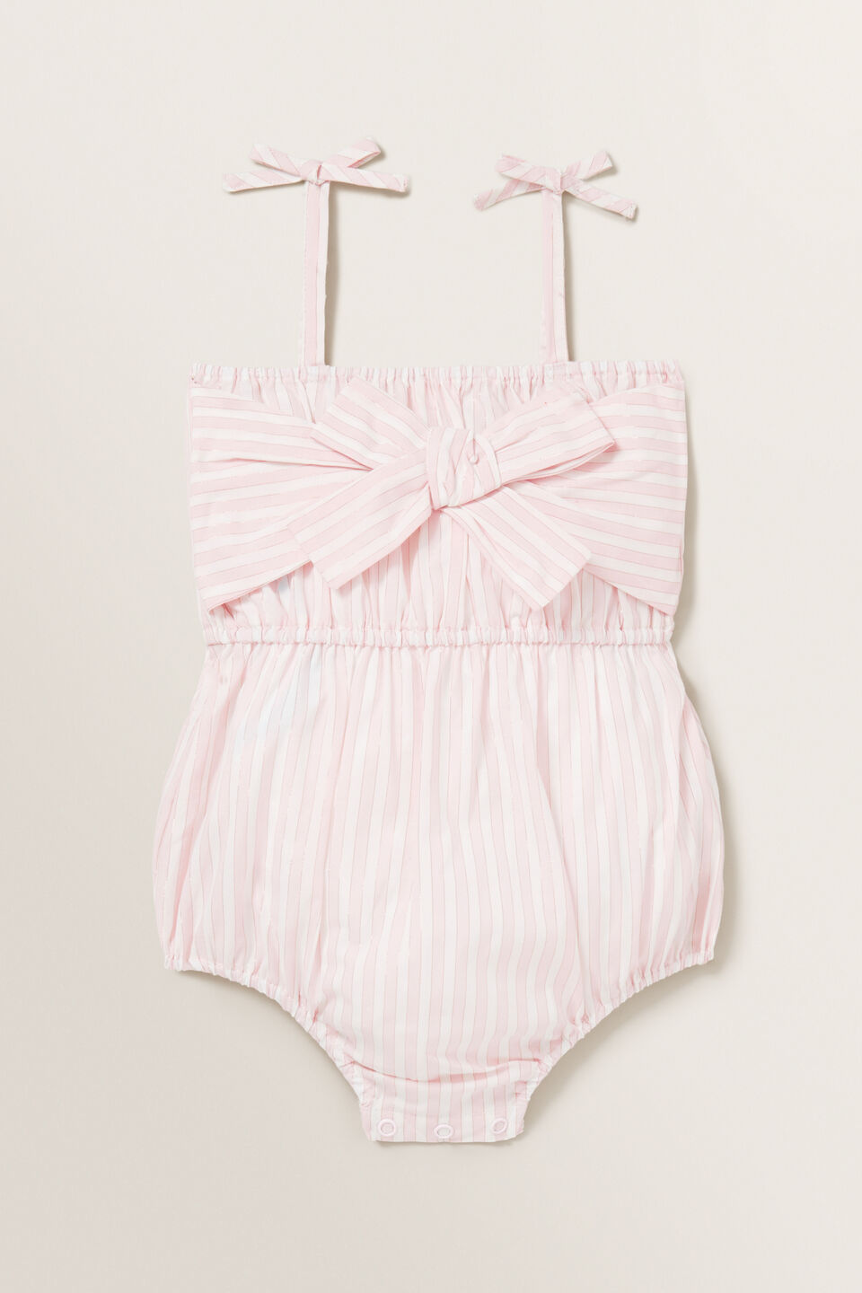 Metallic Stripe Romper  