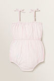 Metallic Stripe Romper    hi-res