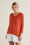 3/4 Sleeve Textured Top    hi-res