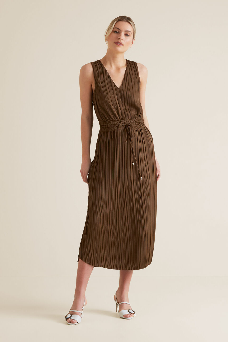 Flowing V Neck Dress  