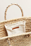 Ocelot Detail Straw Tote    hi-res