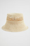 Cutout Straw Bucket Hat  Natural  hi-res