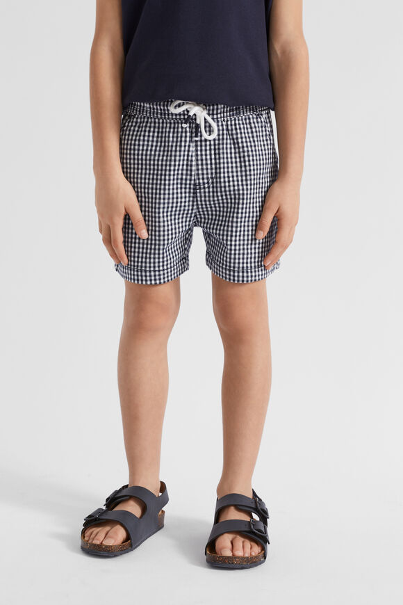 Core Logo Short  Midnight Gingham  hi-res