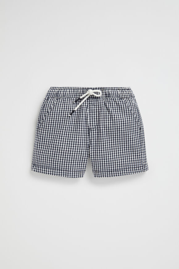 Core Logo Short  Midnight Gingham  hi-res