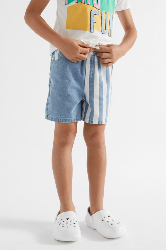 Stripe Denim Short  Denim Stripe  hi-res