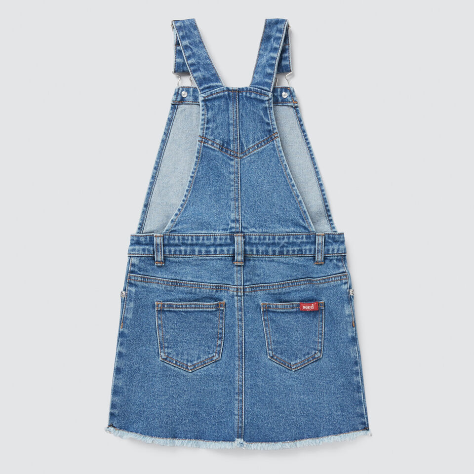 Button Denim Pinafore  