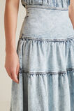 Tiered Denim Skirt    hi-res