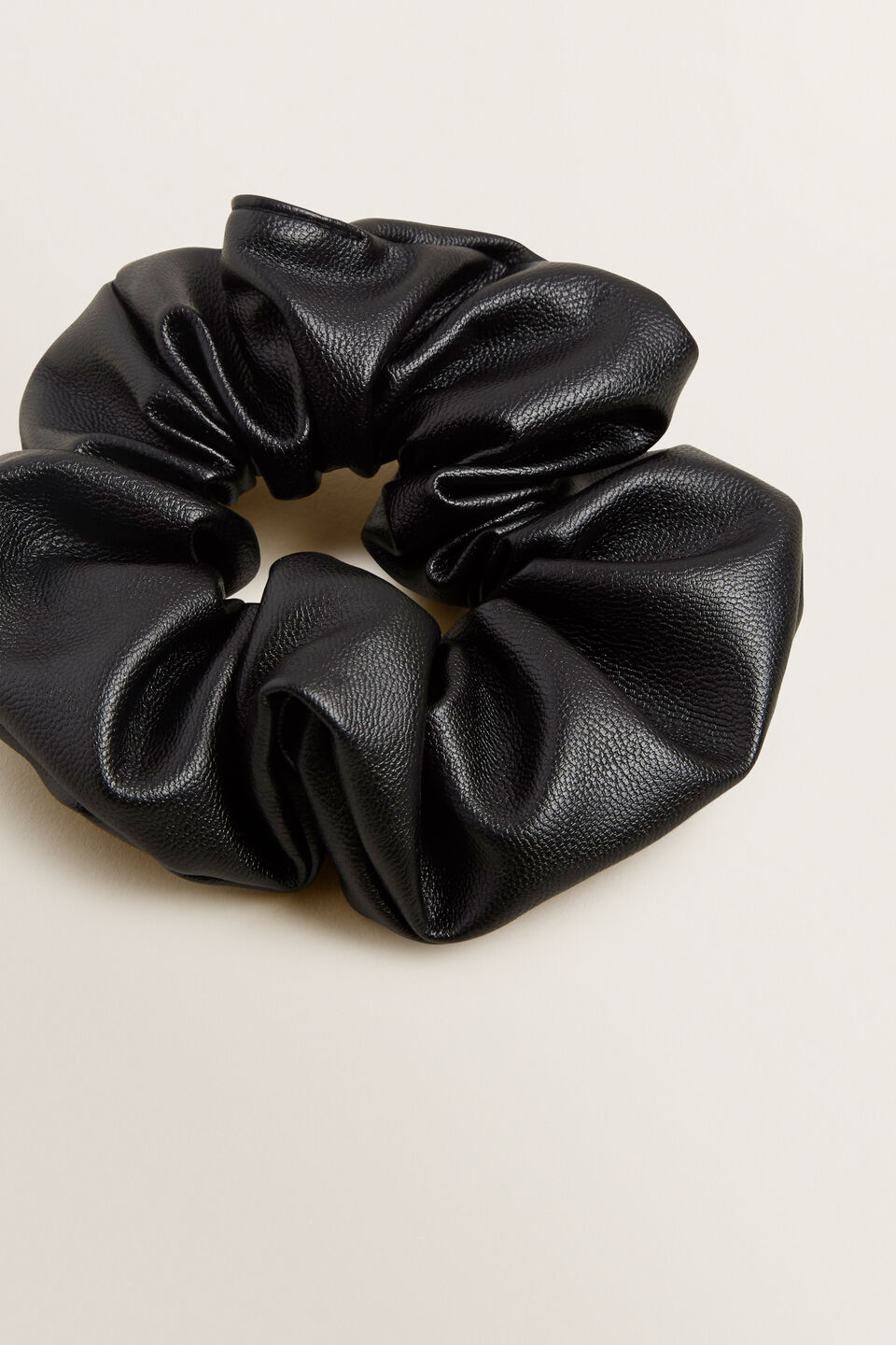 Faux Leather Scrunchie  