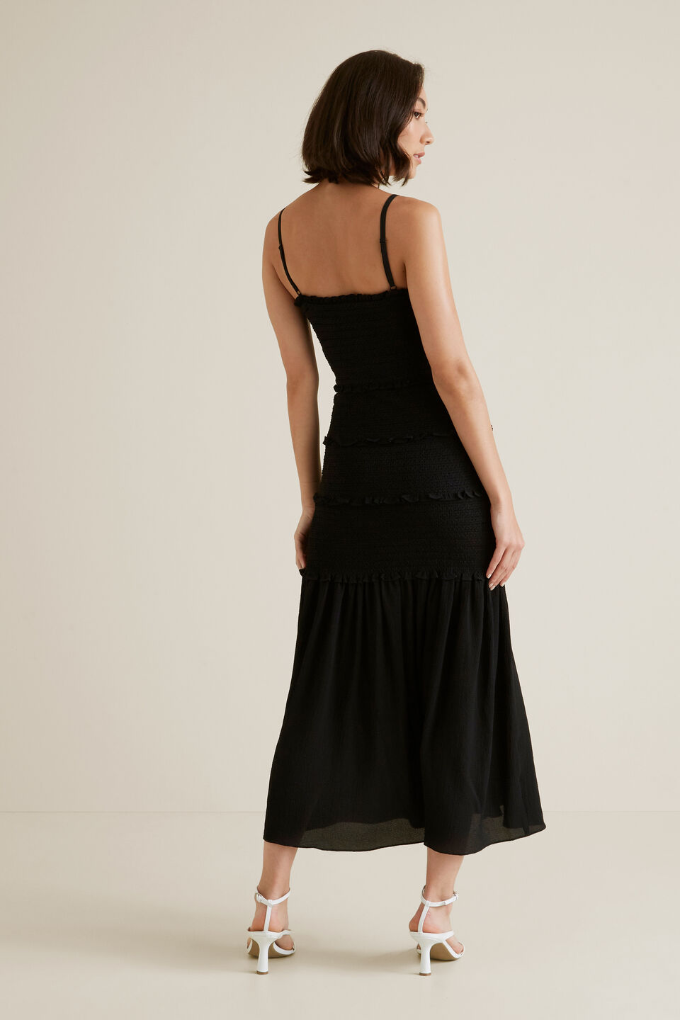 Shirred Maxi Dress  