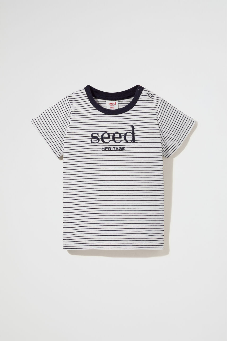 Core Logo Tee  Blue Stripe