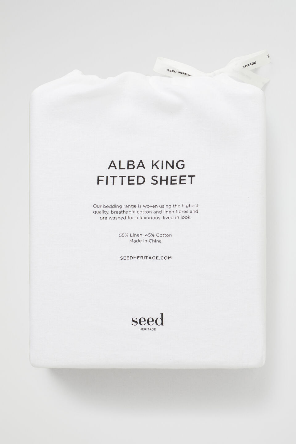 Alba Queen Fitted Sheet  White