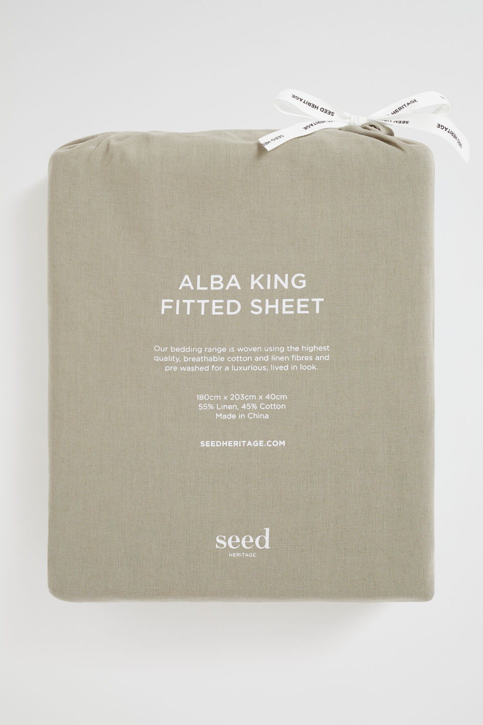 Alba Super King Fitted Sheet  Olive