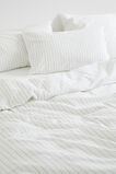 Alba Euro Pillowcase  Black Stripe  hi-res