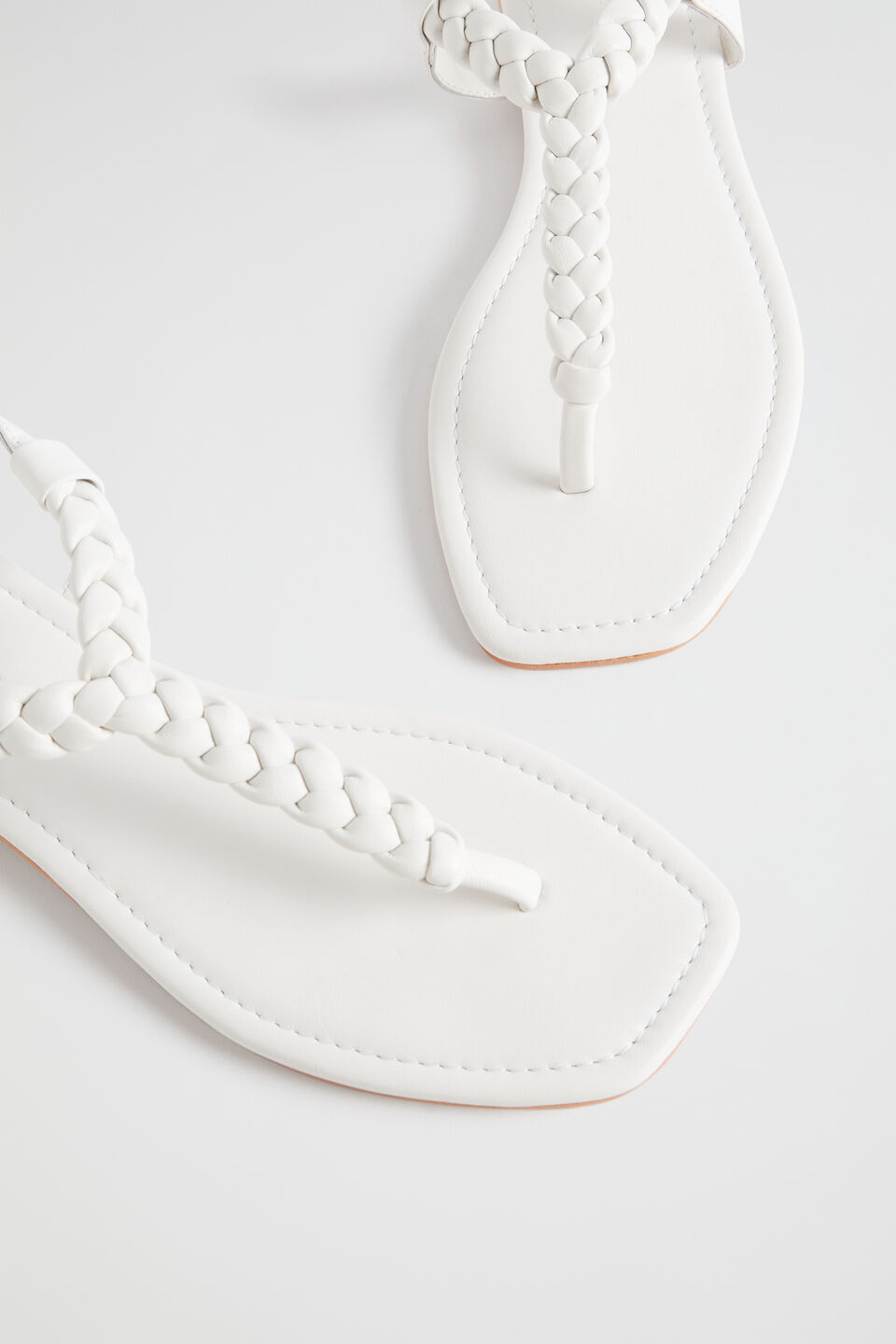 Eliana Braid Sandal  White