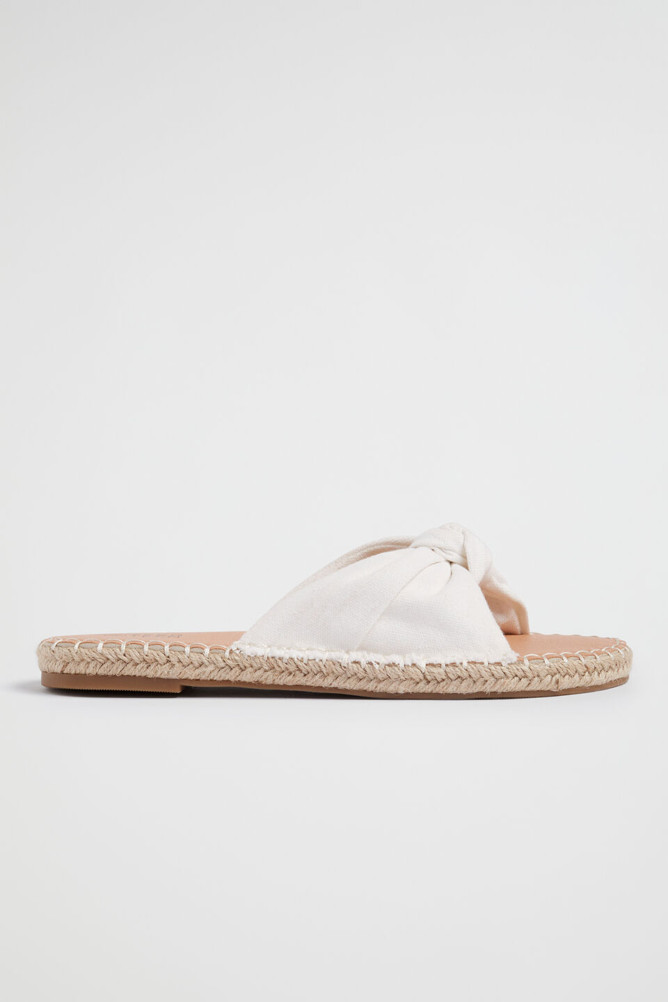 Linen Knot Slide  White