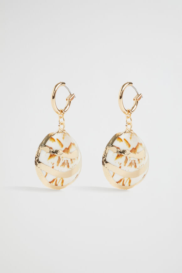 Shell Earring  Gold  hi-res