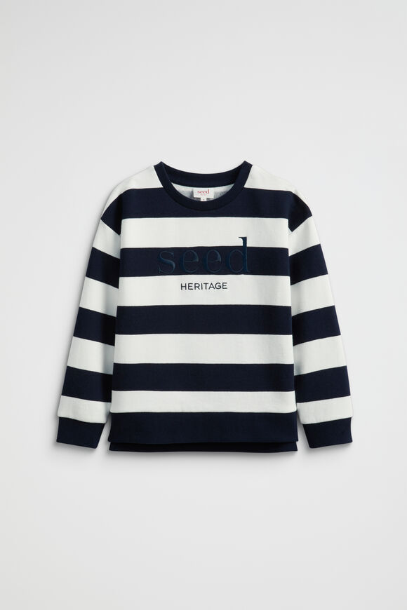 Core Logo Sweat  Midnight Stripe  hi-res