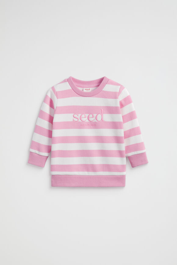 Core Logo Sweat  Candy Pink Stripe  hi-res