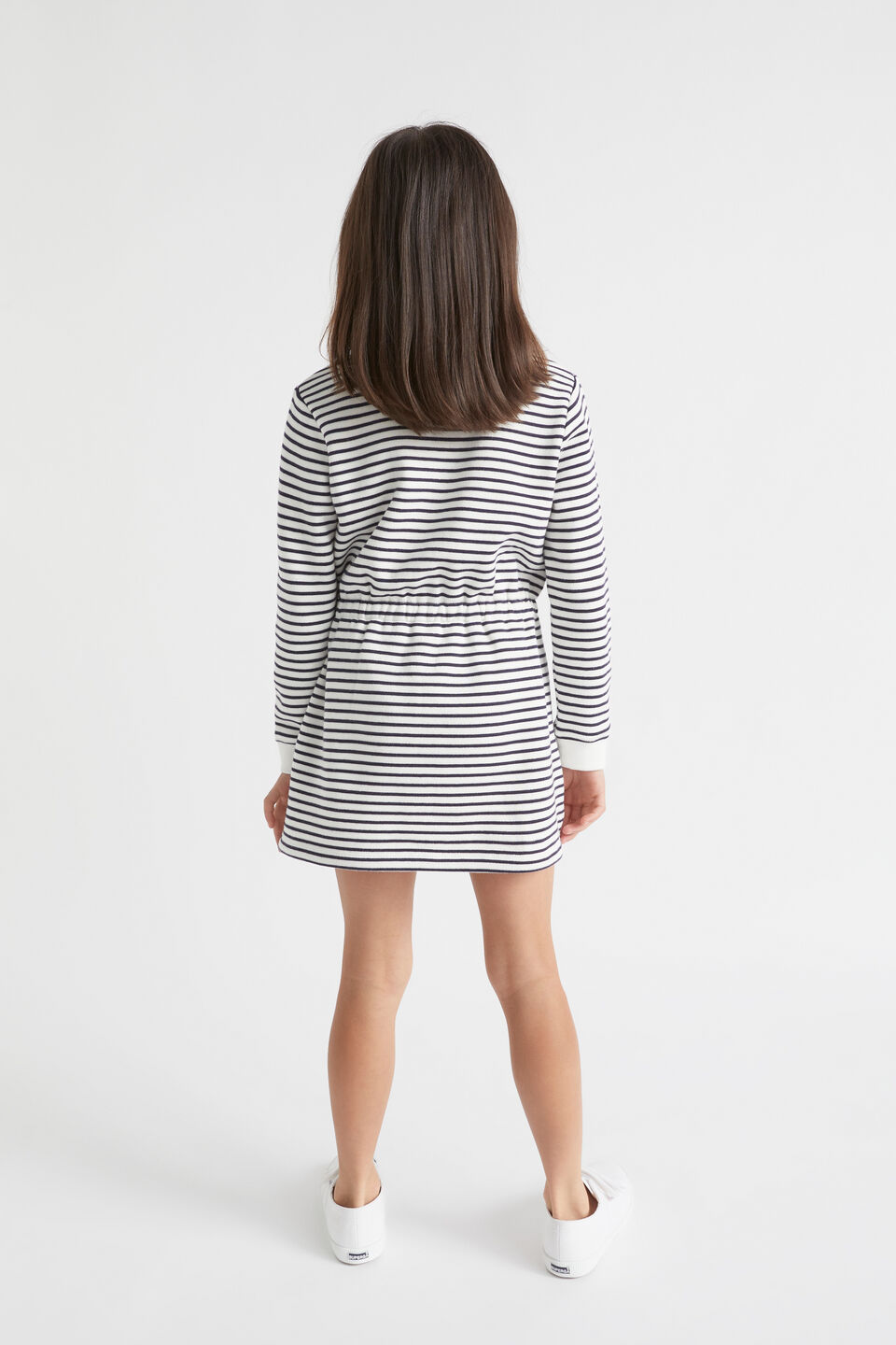 Core Logo Dress  Midnight Stripe