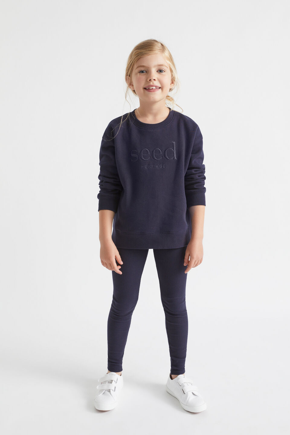 Core Rib Legging  Midnight Blue