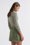 Rib Stripe Tee  Khaki  hi-res