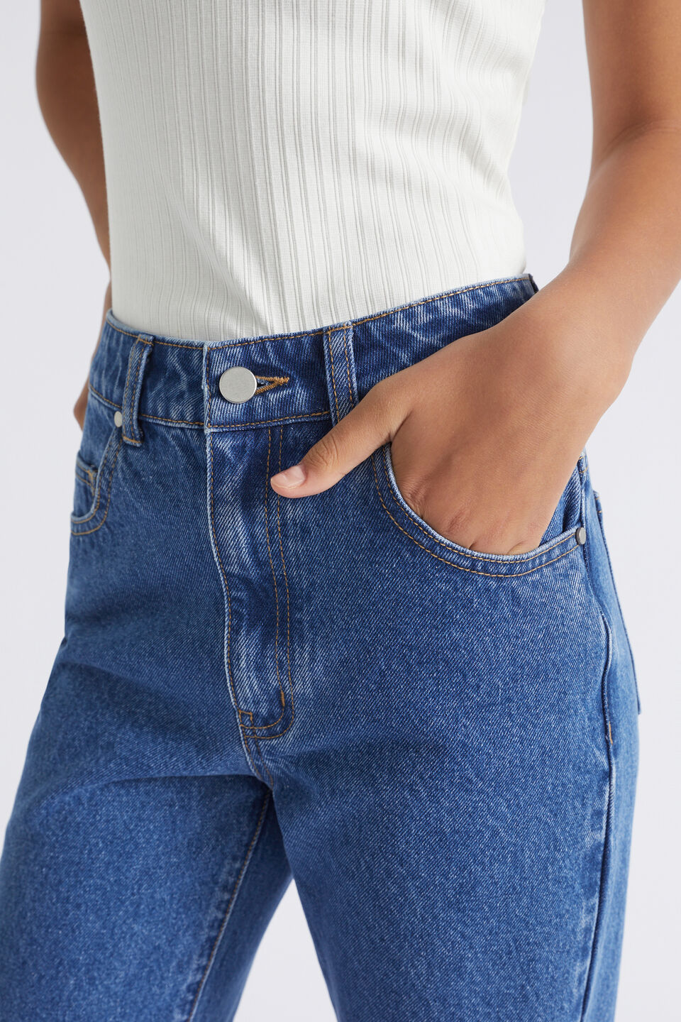 Wide Leg Jean  Classic Blue