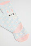 Bunny Daisy Sock  Blue  hi-res