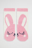 Fluffy Bunny Sock  Pop Pink  hi-res