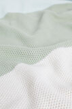 Colourblock Knit Blanket  Sage  hi-res