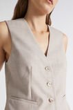 Wool Blend Waistcoat  Light Storm Crossdye  hi-res