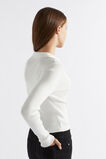 Collar Rib Knit  Cream  hi-res