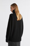 Merino Wool High Neck Knit  Black  hi-res