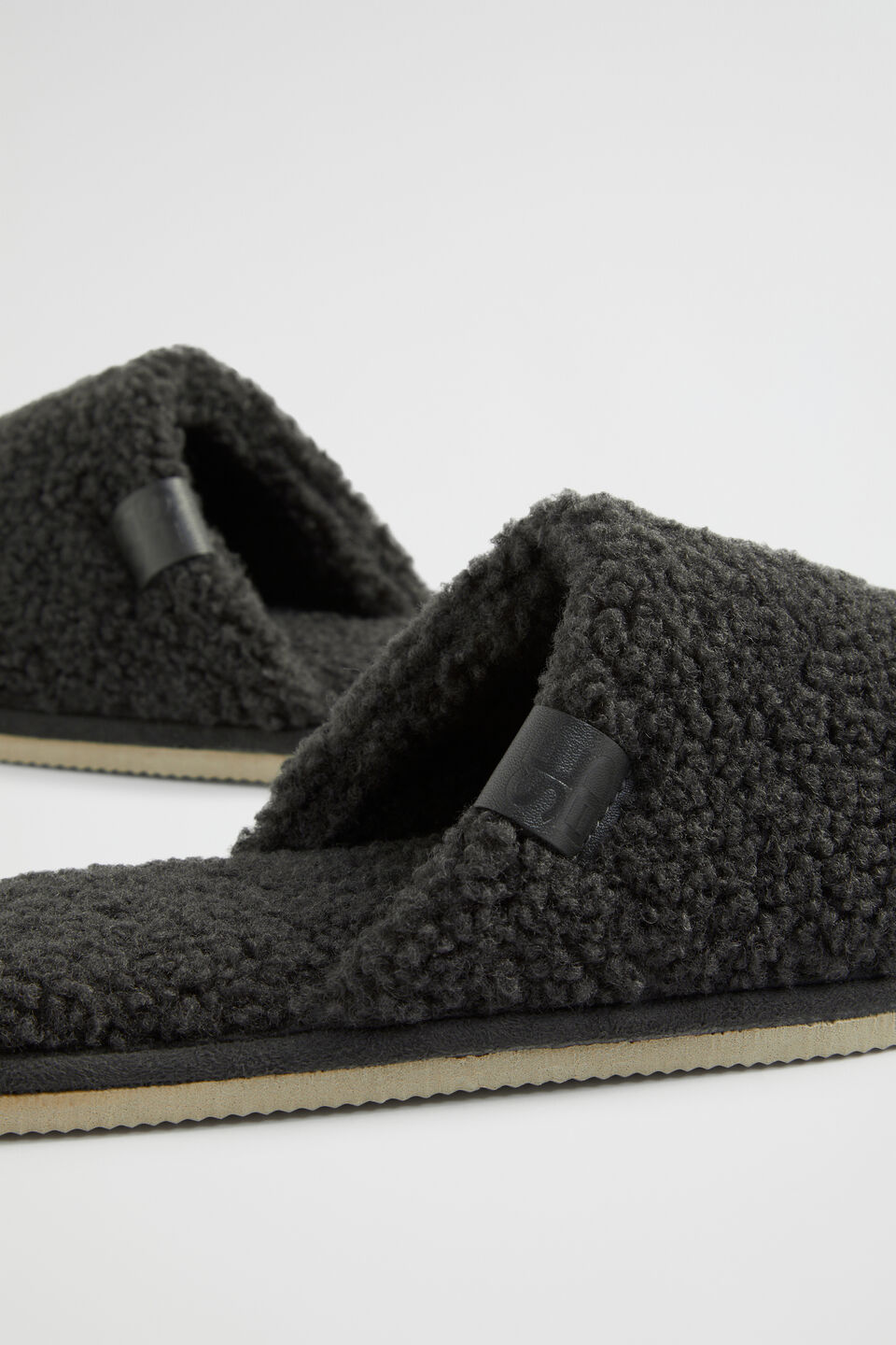 Teddy Slipper  Charcoal