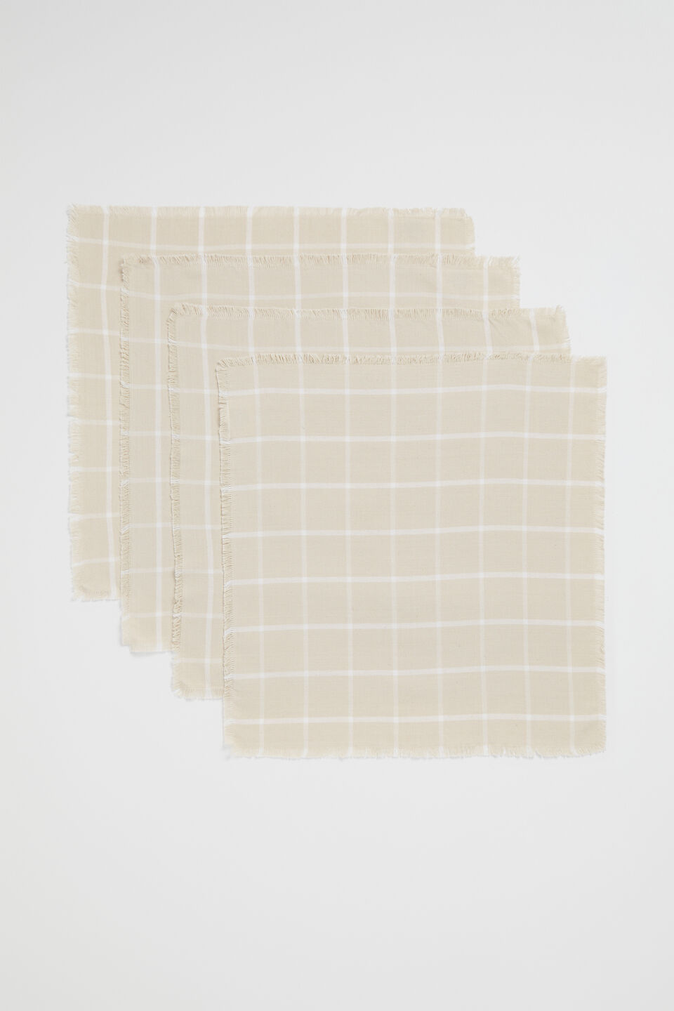 Grid Napkin Set of 4  Stone