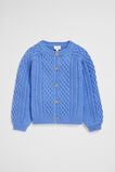 Cable Knit Cardi  Soft Cobalt  hi-res