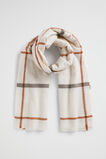 Wool Blend Check Scarf  Vanilla Cream Multi  hi-res