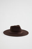 Felt Trim Detail Fedora  Hot Chocolate  hi-res