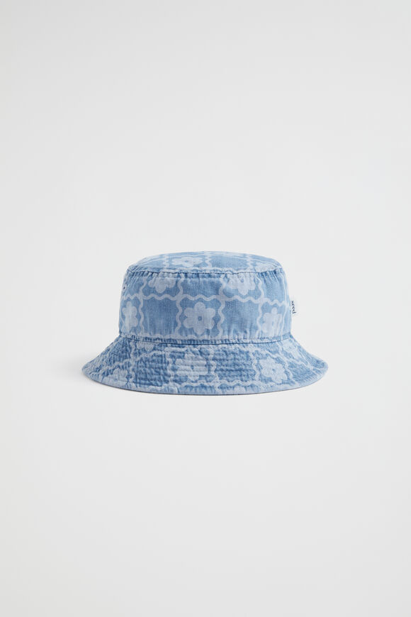 Daisy Check Sun Hat  Clean Blue Wash  hi-res